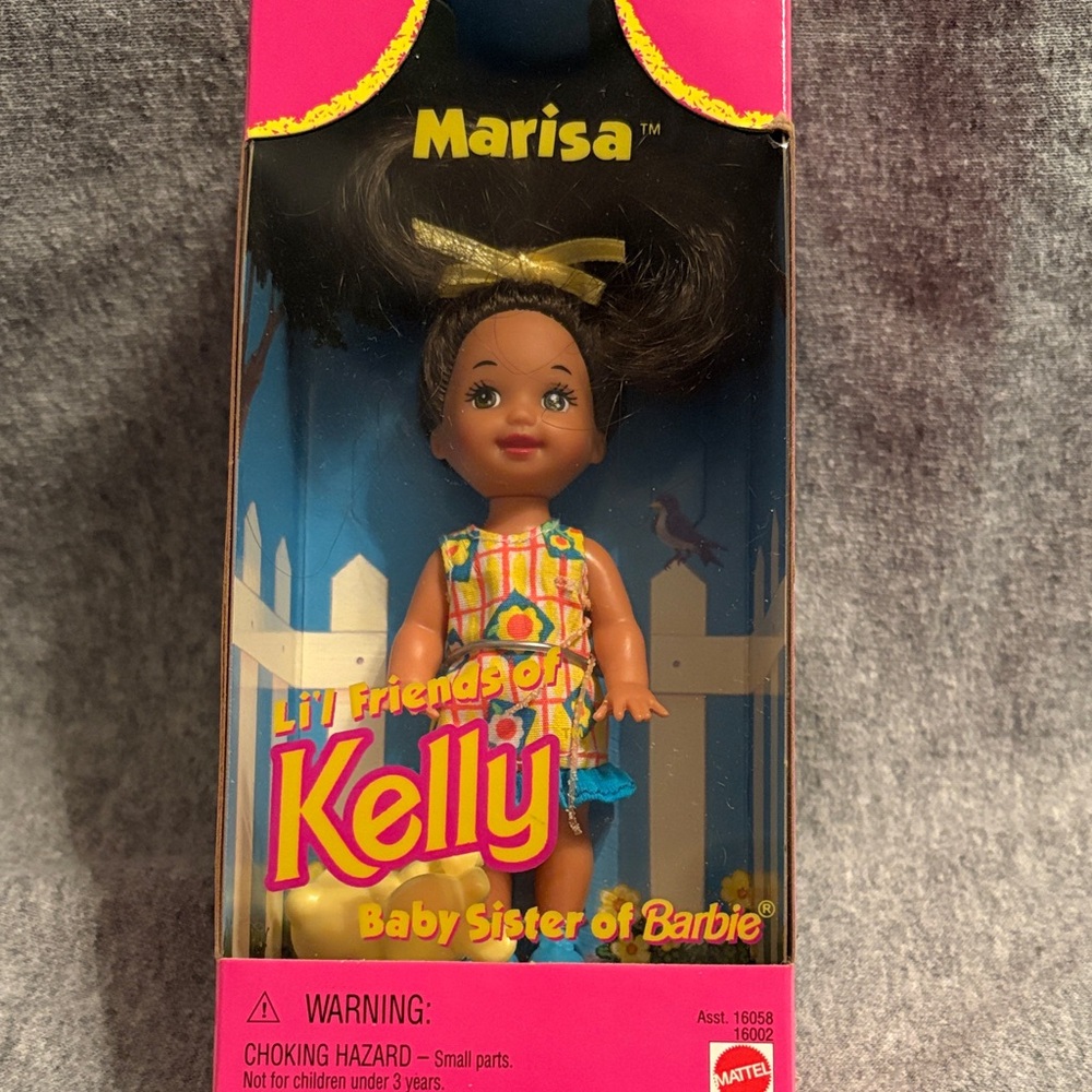 1996 Mattel Li'l Friends of America Kelly Doll - Blue and Yellow Outfit
